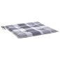 Preview: Gartenstuhl-Kissen 4 Stk. Grau Karomuster 50x50x3 cm
