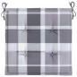Preview: Gartenstuhl-Kissen 4 Stk. Grau Karomuster 50x50x3 cm