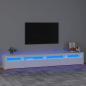 Preview: ARDEBO.de - TV-Schrank mit LED-Leuchten Weiß 270x35x40 cm