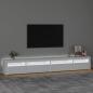 Preview: TV-Schrank mit LED-Leuchten Weiß 270x35x40 cm