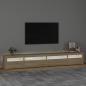Preview: TV-Schrank mit LED-Leuchten Sonoma-Eiche 270x35x40 cm