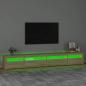 Preview: TV-Schrank mit LED-Leuchten Sonoma-Eiche 270x35x40 cm