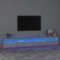 Preview: ARDEBO.de - TV-Schrank mit LED-Leuchten Betongrau 270x35x40 cm