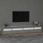 Preview: TV-Schrank mit LED-Leuchten Betongrau 270x35x40 cm