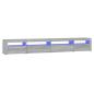 Preview: TV-Schrank mit LED-Leuchten Grau Sonoma 270x35x40 cm
