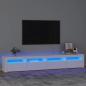 Preview: ARDEBO.de - TV-Schrank mit LED-Leuchten Weiß 240x35x40 cm