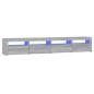 Preview: TV-Schrank mit LED-Leuchten Grau Sonoma 240x35x40 cm