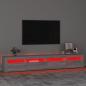 Preview: TV-Schrank mit LED-Leuchten Grau Sonoma 240x35x40 cm