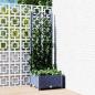 Preview: ARDEBO.de - Garten-Pflanzgefäß mit Spalier Blaugrau 40 x 40 x 121,5 cm PP