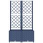 Preview: Garten-Pflanzgefäß mit Spalier Blaugrau 80 x 40 x 136 cm PP