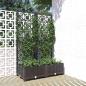 Preview: ARDEBO.de - Gartenpflanzgefäß mit Spalier Schwarz 80 x 40 x 121,5 cm PP
