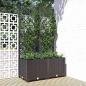 Preview: ARDEBO.de - Garten-Pflanzgefäß mit Spalier Schwarz 80 x 40 x 136 cm PP