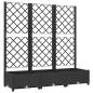 Preview: Garten-Pflanzgefäß mit Spalier Schwarz 120 x 40 x 121,5 cm PP