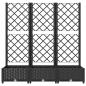 Preview: Garten-Pflanzgefäß mit Spalier Schwarz 120 x 40 x 121,5 cm PP