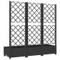 Preview: Garten-Pflanzgefäß mit Spalier Schwarz 120 x 40 x 121,5 cm PP