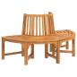Preview: Baumbank Halbrund Ø160 cm Massivholz Eukalyptus