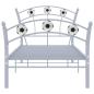 Preview: Einzelbett mit Fußball-Design Grau Metall 90x200 cm