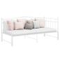 Preview: ARDEBO.de - Ausziehsofa Bettgestell Weiß Metall 90x200 cm