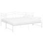 Preview: Ausziehsofa Bettgestell Weiß Metall 90x200 cm