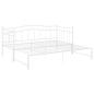 Preview: Ausziehsofa Bettgestell Weiß Metall 90x200 cm