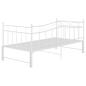 Preview: Ausziehsofa Bettgestell Weiß Metall 90x200 cm
