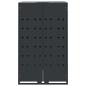 Preview: Mülltonnenbox für 4 Tonnen Anthrazit 276x79x117 cm Stahl