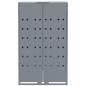 Preview: Mülltonnenbox für 6 Tonnen Grau 414x79x117 cm Stahl