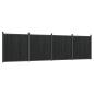 Preview: Zaunelement Grau 699x186 cm WPC