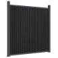 Preview: Zaunelement Grau 699x186 cm WPC