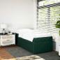 Preview: Boxspringbett mit Matratze Dunkelgrün 80x200 cm Samt