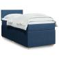 Preview: ARDEBO.de - Boxspringbett mit Matratze Blau 90x200 cm Stoff