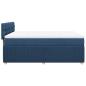Preview: Boxspringbett mit Matratze Blau 140x190 cm Stoff
