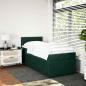 Preview: Boxspringbett mit Matratze Dunkelgrün 80x200 cm Samt