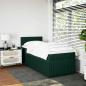 Preview: Boxspringbett mit Matratze Dunkelgrün 80x200 cm Samt