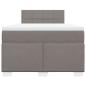 Preview: Boxspringbett mit Matratze Taupe 120x200 cm Stoff