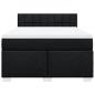 Preview: Boxspringbett mit Matratze Schwarz 160x200 cm Stoff