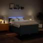 Preview: Boxspringbett mit Matratze Blau 140x190 cm Stoff