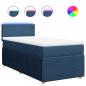 Preview: Boxspringbett mit Matratze Blau 90x200 cm Stoff