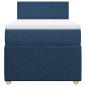 Preview: Boxspringbett mit Matratze Blau 90x200 cm Stoff