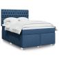 Preview: ARDEBO.de - Boxspringbett mit Matratze Blau 140x200 cm Stoff