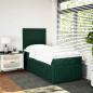 Preview: Boxspringbett mit Matratze Dunkelgrün 80x200 cm Samt