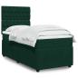 Preview: ARDEBO.de - Boxspringbett mit Matratze Dunkelgrün 80x200 cm Samt