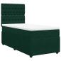 Preview: Boxspringbett mit Matratze Dunkelgrün 80x200 cm Samt
