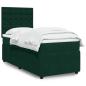 Preview: ARDEBO.de - Boxspringbett mit Matratze Dunkelgrün 80x200 cm Samt