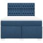 Preview: Boxspringbett mit Matratze Blau 140x190 cm Stoff