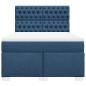 Preview: Boxspringbett mit Matratze Blau 140x200 cm Stoff