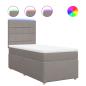 Preview: Boxspringbett mit Matratze Taupe 80x200 cm Stoff
