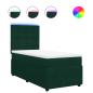 Preview: Boxspringbett mit Matratze Dunkelgrün 80x200 cm Samt