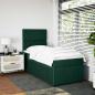 Preview: ARDEBO.de - Boxspringbett mit Matratze Dunkelgrün 80x200 cm Samt
