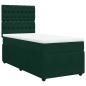 Preview: Boxspringbett mit Matratze Dunkelgrün 80x200 cm Samt